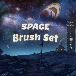 Free Space Brush Set for Procreate by Bybaobab