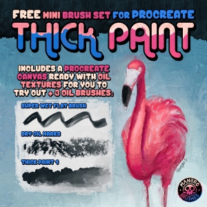 Thick Paint: An Oil Painting Free Mini Brush Set for Procreate by Ittai Manero