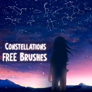 Free Constellation Brushes for Procreate by Di