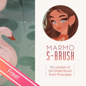 Free Marmo S(Shale)-Brush for Procreate by Diana Marmol