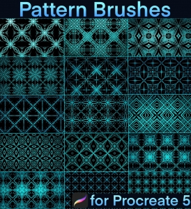 Free Pattern Brushes for Procreate by Ruska Kettu