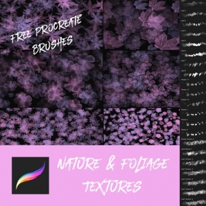Free Nature and Foliage Textures for Procreate by Skii