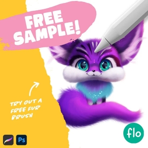 Free Fur Brushes for Procreate and Photoshop by Art with Flo