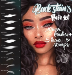 Free Hair Set for Procreate by Backstain