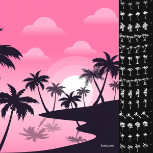 Free Palm Tree Brushes for Procreate by Fooarc