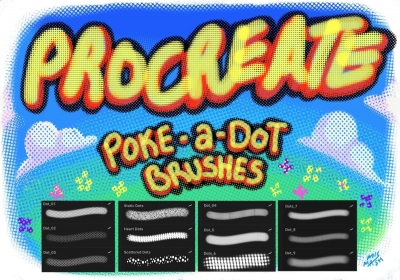 Free DotBox poce-a-doc Brushes for Procreate by Mash