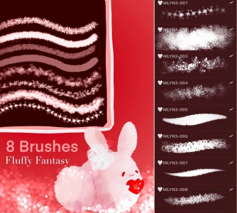 Nilyn Procreate - 8 Fluffy fantasy brushes set for Procreate by Nilyn