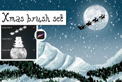 Free Christmas Brush Set for Procreate