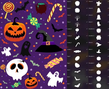 Free Halloween Procreate Brushset & Color Palette for Procreate by Fooarc