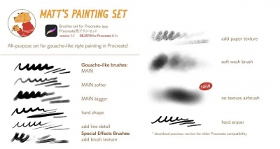Free Painting Procreate Brush Set by Matt
