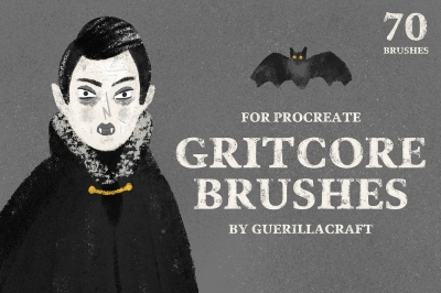 Free Gritcore Brushes For Procreate by Guerillacraft