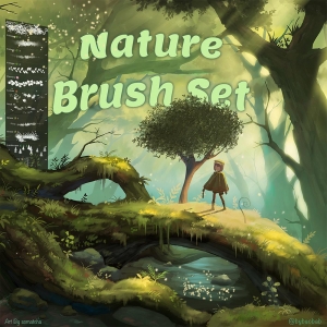 FREE Nature Brush Set for Procreate by Bybaobab