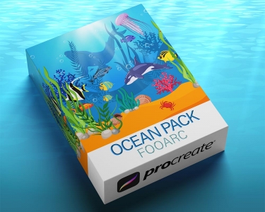 Procreate Sea Stamp Brushes - Ocean Pack
