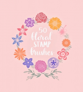 Free Floral Stamp Procreate Brushes by Matterandart