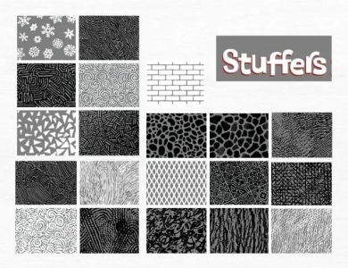 Stocking Stuffers – Free Background & Texture Brushes Download for Procreate by RobbyW