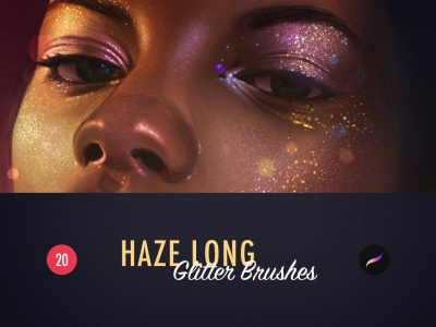 Free Procreate Glitter Brushes by Haze Long