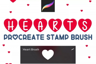 Free Valentine day Free Heart Brush for Procreate by 369lights