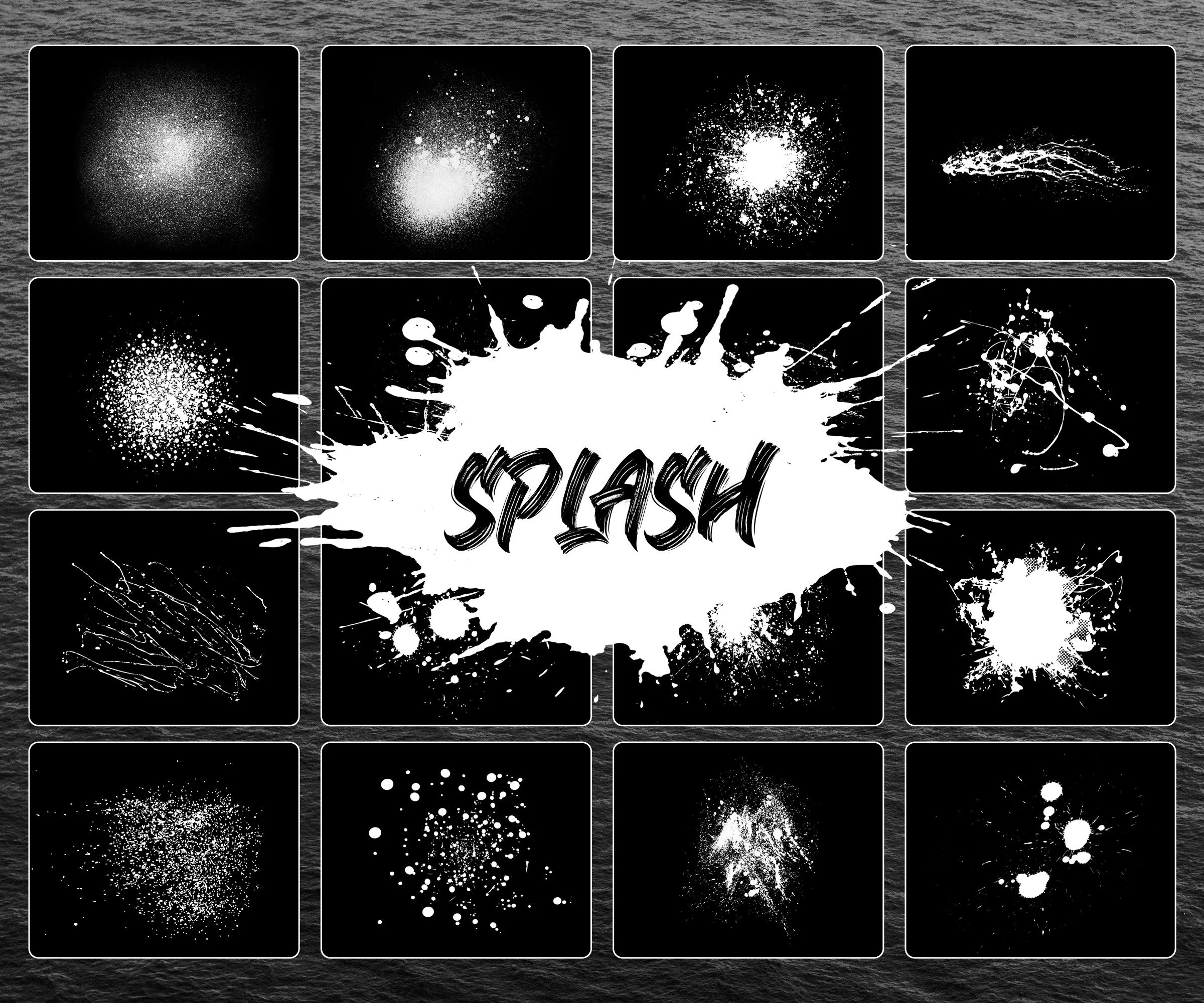 Free Procreate Splash Brushes - Splash & Splatter by Fooarc | Cartoons & Comics