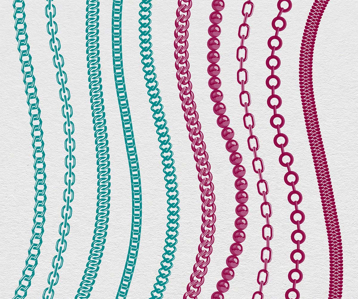 Rope and Chain Brushes for Procreate by Fooarc | Pattern