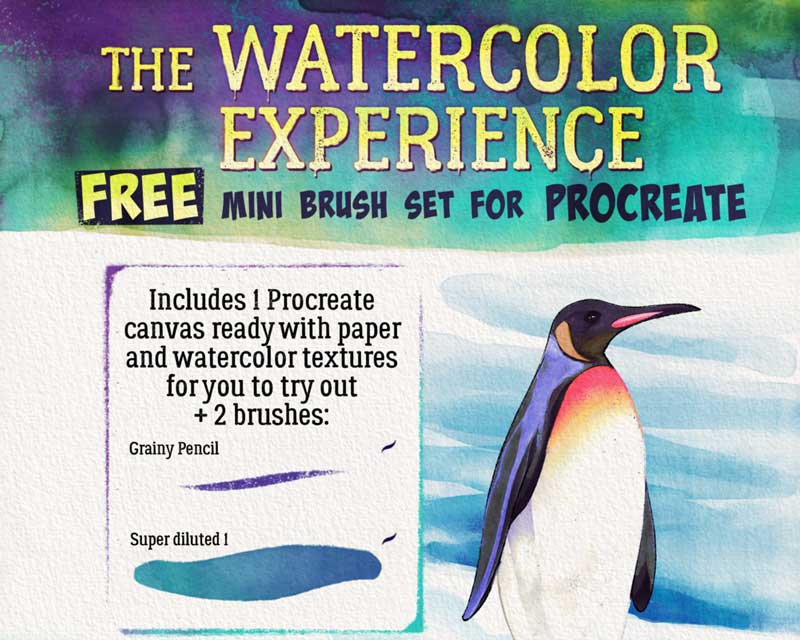 FREE Watercolor Brushes for Procreate | Watercolor