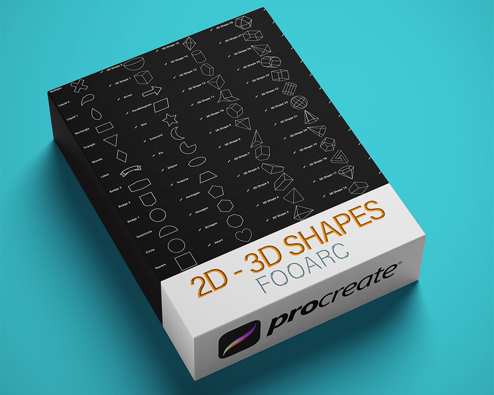 Shape Brushes Pack for Procreate by Fooarc | Stamp